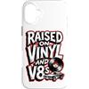 Raised On Vinyl And V8s Custodia per iPhone 16 Plus Rialzato su vinile e V8s Retro Vintage Music And Cars