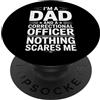Vintage CO Proud Father Fearless Job Pri Divertente ufficiale penitenziario di papà che dice nulla mi spaventa PopSockets PopGrip Adesivo