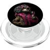 Funny Lamb Lover Glam Graphics Farm Pink Elegante ritratto di pecore moda animale vino vetro grafico PopSockets PopGrip per MagSafe