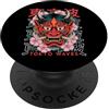 Hannya Oni Mask Aesthetic By TW Maschera giapponese del diavolo Yokai del diavolo Hannya Giappone Oni PopSockets PopGrip Adesivo
