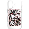 Raised On Vinyl And V8s Custodia per iPhone 17 Rialzato su vinile e V8s Retro Vintage Music And Cars