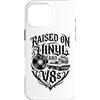 Raised On Vinyl And V8s Custodia per iPhone 16 Pro Max Rialzato su vinile e V8s Retro Vintage Music And Cars