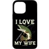 Pike Fishing Frau Spruch Wife Hecht Ange Custodia per iPhone 13 Pro Max Pesca luccio I Love It Pike When My Wife Let Me Go Fishing
