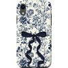 Watercolor Hearts Hugz Custodia per iPhone XR Chinoiserie Floreale Supercute Blu Divertente Fiocco Nastro