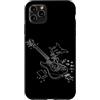 Vintage Rock & Roll Music Rock Concert M Custodia per iPhone 11 Pro Max Chitarra rock Sketch Rock Music Lover Chitarra Elettrica Rock Fan