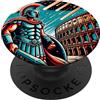 Rome Vacation And Italy Trip Souvenirs Gladiatore Al Colosseo Romano A Roma, Italia PopSockets PopGrip Adesivo