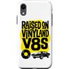 Raised On Vinyl And V8s Custodia per iPhone XR Rialzato su vinile e V8s Retro Vintage Music And Cars