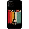 Vintage Rock & Roll Music Rock Concert M Custodia per iPhone 11 Rock And Roll Vintage Chitarra Elettrica Rock Music Fans