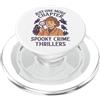Book Loving Library Addicts and Book Ner Divertente Crime Horror Thriller Detective Book Reader Lettura PopSockets PopGrip per MagSafe