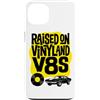 Raised On Vinyl And V8s Custodia per iPhone 13 Rialzato su vinile e V8s Retro Vintage Music And Cars