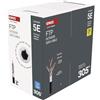 EMOS - Cavo di rete FTP CAT 5e, 305 m, PE - Cavo patch CAT5e FTP - Cavo LAN Gigabit - Cavo Ethernet schermato - per esterni