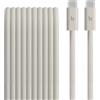 Beats Cavo Beats intrecciato da 240 W, da USB-C a USB-C, per ricarica rapida, resistente e antigroviglio, compatibile con dispositivi Apple e Android (3 m) - Grigio guizzo