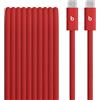 Beats Cavo Beats intrecciato da 240 W, da USB-C a USB-C, per ricarica rapida, resistente e antigroviglio, compatibile con dispositivi Apple e Android (3 m) - Rosso rapido