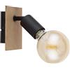 Globo lighting Spot faretto singolo orientabile a 1 luce Martha in legno e nero opaco 1XE27 54008-1H/40