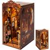 Luniqueshop Book nook angolo fai da te casa delle bambole, casa in miniatura per adulti puzz