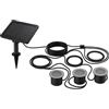 Lumisky 3 faretti solari a bordo piscina con pannello solare scaricato 3 x SOLPOOL LED bianco caldo H10cm