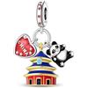 The Charmery Charm in argento 925 con simboli della Cina, compatibile con ciondoli Pandora, Trollbeads, Chamilia, Biagi e molti altri braccialetti con ciondoli del Regno Unito.