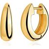 Jenosy Orecchini da donna delicati in oro da ragazza, alla moda, leggeri, orecchini a cerchio Chunky cartilagine, orecchini ipoallergenici, placcati in oro 18 carati, gioielli alla moda per donne e