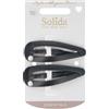 Solida Fermagli per capelli nera con perla senza metallo Fermacapelli 1 pz.