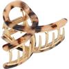 Solida Pinza per capelli metallo t-shell oro effetto leopardato Fermacapelli 1 pz.