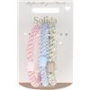 Solida Elastico intrecciato multicolore 6,5 cm Elastico per capelli 1 pz.