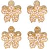 Solida Pinza per capelli in metallo a fiore oro Fermacapelli 4 pz.