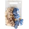 Solida Scrunchie beige, blu, bianco 7,5 cm Elastico per capelli 1 pz.