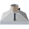 eletech Cappa aspirazione fumi saldatura inox per aspiratori per cucina industriale impianto di aspirazione centralizzata officina aspiratore fumi saldatura portatile cappa aspirante (L500mm W400mm ID110mm)
