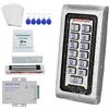RUIBO Sistema di controllo accessi impermeabile con interruttore di apertura porta, alimentazione 12 V CC, portachiavi (serratura elettrica)