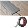 Zayejod Profilato di transizione per pavimento in PVC (5 cm di larghezza × 2 mm di spessore) Striscia autoadesiva per pavimenti in laminato, divisorio per porta a barra piatta, striscia di giunzione per bordi