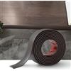 Zayejod 2M Striscia di Transizione per Pavimenti in Laminato Striscia di Soglia Profilo di Transizione Autoadesivo PVC e Vinile, Striscia di Giunzione per Pavimenti, 5cm Grano Di Noce Nero