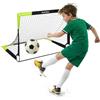 OneTeam Goalify Pop Up - Set di 2 cancelli da calcio autoapribili con aste in fibra di vetro, rete, picchetti e borsa per il trasporto, per giardino, parco e allenamento di calcio