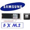 Samsung Cinque 5 x HD SOLID STATE SSD M.2 Samsung 256GB PCIe BULK NVMe 5 unità M.2