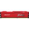Kingston Technology Fury Beast, 8 GB, 1 x 8 GB, DDR3, 1866 MHz, 240 pin Dimm, rosso