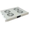 Techly Professional Gruppo 4 Ventole 1U per Rack 19'' con Termostato LED Grigio