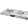 Techly Professional Gruppo 2 Ventole 1U per Rack 19'' con Termostato LED Grigio