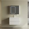 KAMALU Mobile bagno 80 cm lavabo integrato e specchio contenitore | KAM-SM80