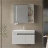 KAMALU Mobile bagno 80 cm lavabo integrato e specchio contenitore | KAM-NS80