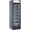 CoolHead Congelatore Verticale con Porta a Vetro in ABS Nero - Canopy Superiore - N° 6 Ripiani Fissi - Capacità lt 320