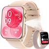 IOWODO Smartwatch Uomo Donna 2026,Orologio Fitness con Chiamate,1.91 Smart Watch Monitor del SpO2/ Sonno,24H Cardiofrequenzimetro,100 modalità Sportive,Fitness Tracker per Android iOS rosa