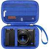 Elonbo Custodia per Sony ZV-1 / ZV-1F / ZV-1 II Fotocamera Digitale, 4K Video Streaming Camera Hard Travel Storage Cover Holder, Tasca Mesh si Adatta Alla Scheda di Memoria del Caricabatteria. Blu