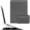 AOOSU Pollici Custodia Laptop, 13 Pollici Laptop Sleeve, Sottile, con Supporto Regolabile e Piccola Borsa per Trasporto, Compatibile con Adatta Laptops Notebook, HP, Acer, Asus (Grigio)