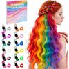 BUTBU Gessetti Colorati per capelli, 12 Lavabile Lacca Colorata per Capelli, Colore Capell Temporaneo, per Capelli per Adulti Bambino, Feste, Carnevale, Halloween, Natale e Cosplay DIY