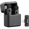 BOYA V30 Microfono lavalier wireless per iPhone/Android/PC/laptop con porta USB C