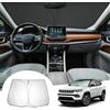 GAFAT [Upgrade] GAFAT Compatibile con Jeep Compass MP Facelift 4XE Hybrid 2017-2024 2025 Parasole Anteriore Interno Parabrezza, Accessori Compass 2025 Parasole, Raffreddamento, Protezione UV