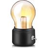 Zerodis Lampadina senza fili USB da tavolo, USB ricaricabile LED Night Light Mini comodino scrivania lampada a risparmio energetico ed elegante per l'illuminazione da comodino camera da letto(Nero)