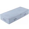 Amonsen 100 * 43 * 18 cm, Bidoni portaoggetti sottopiano jumbo con apertura su 3 lati e 2 chiusure lampo, pieghevoli e traspiranti, Grigio Chiaro