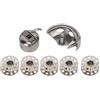 Hapivida Gancio per Navetta per Macchina da Cucire, Kit Completo con Custodia per Spolina e 5 Bobine, Materiale Metallico, Gancio Rotante, per Macchine da Cucire Domestiche