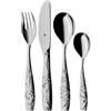 WMF Faultier - Set di 4 posate per bambini in acciaio inox, posate per bambini a partire dai 3 anni, in Cromargan lucido, lavabile in lavastoviglie