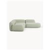 Westwing Collection Divano angolare componibile 4 posti in bouclé con chaise longue Wolke